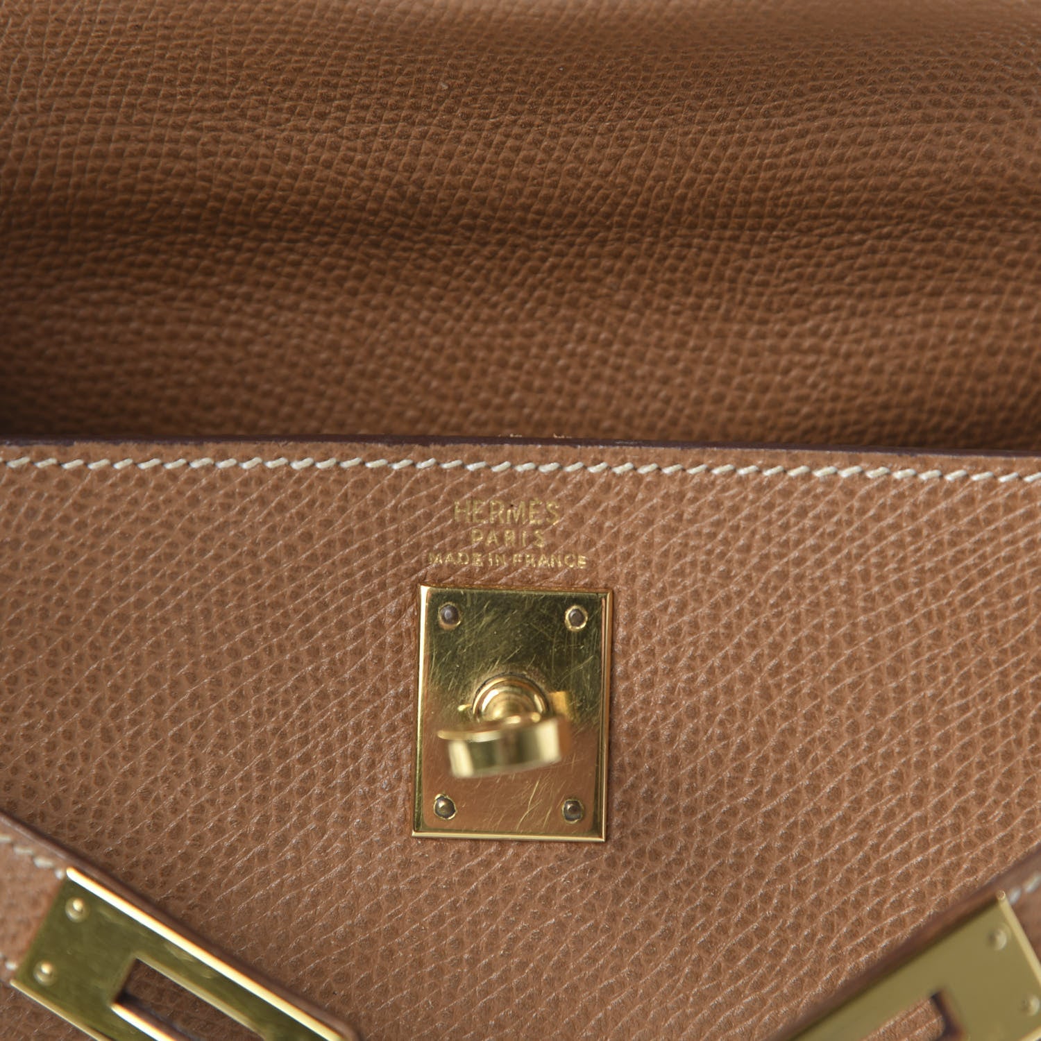 Hermes Courchevel Mini Kelly Sellier 20 Gold 8 of 9