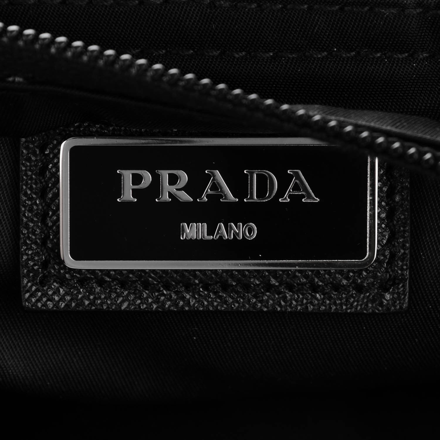 Prada Nylon Vela Flat Messenger Bag Black 6 of 7