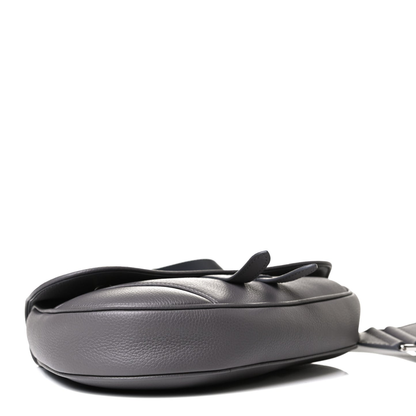 Calfskin Mens Saddle Bag Grey