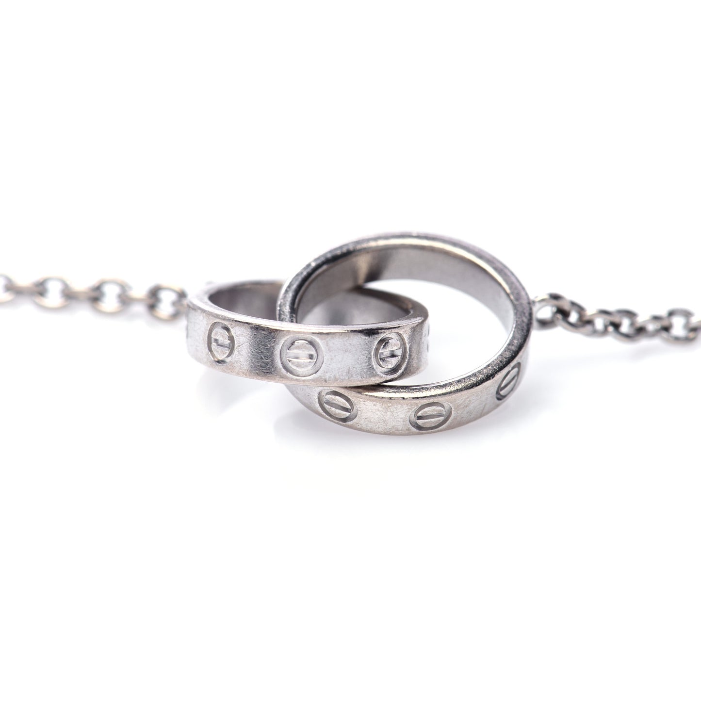 18K White Gold Interlocking LOVE Bracelet