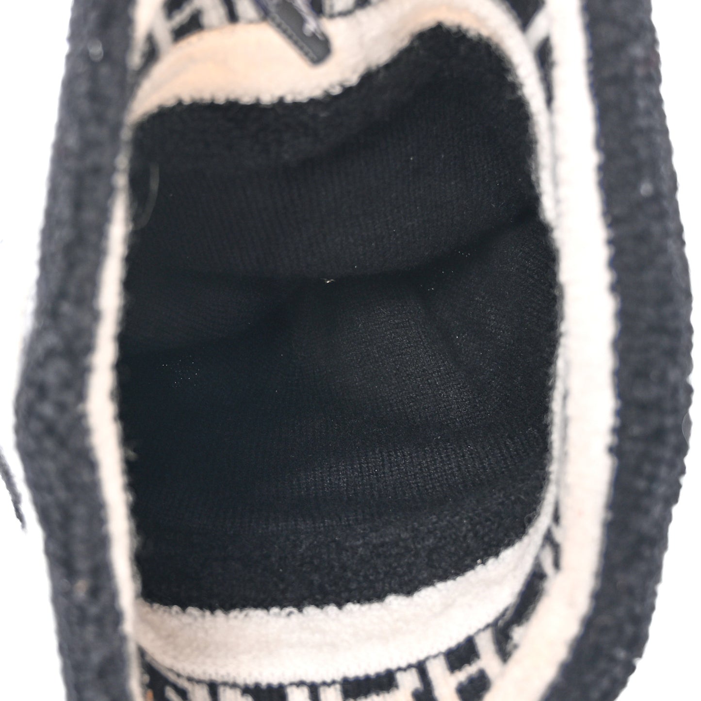 Cashmere CC Beanie Hat Ecru Black