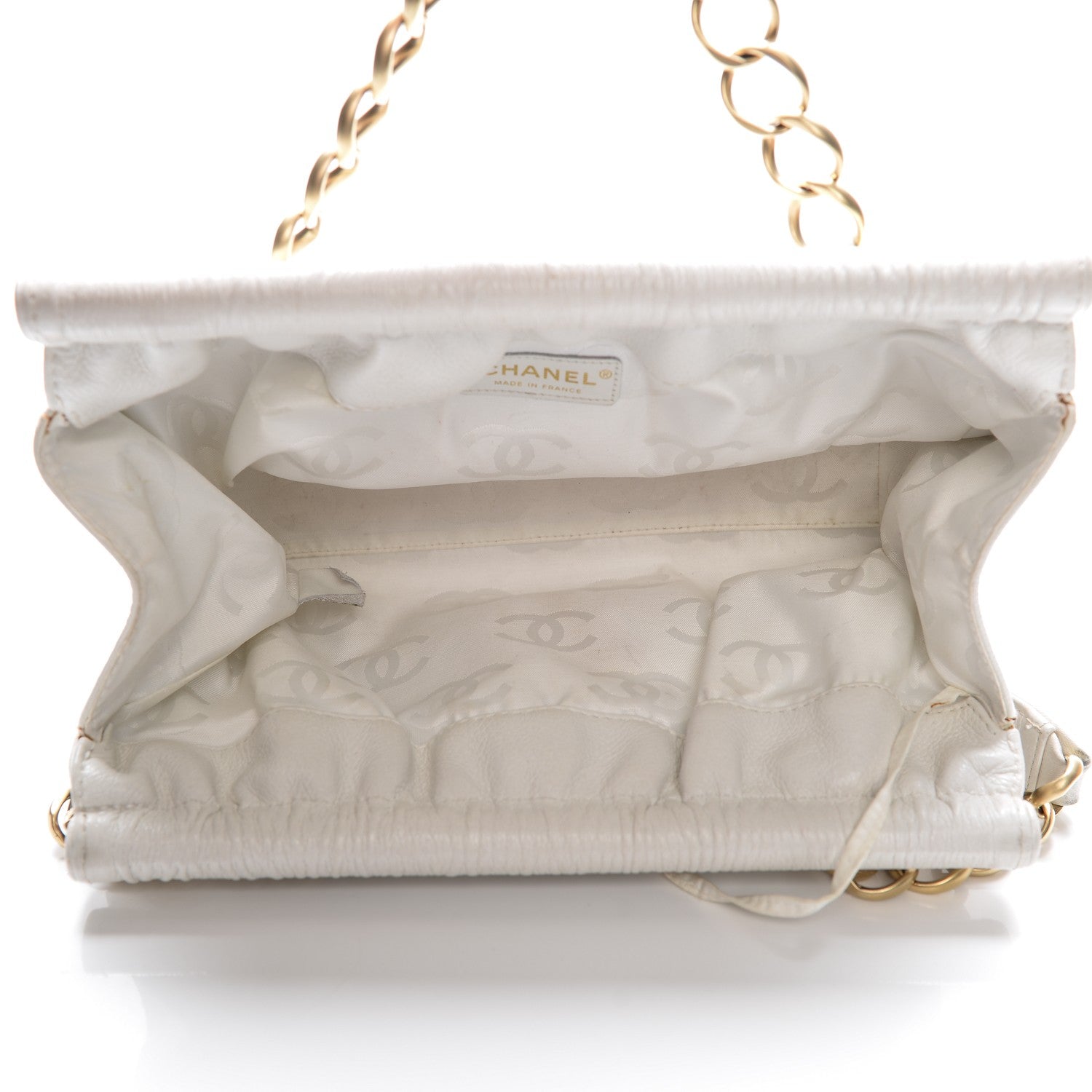 Chanel Caviar Shoulder Bag White 5 of 10