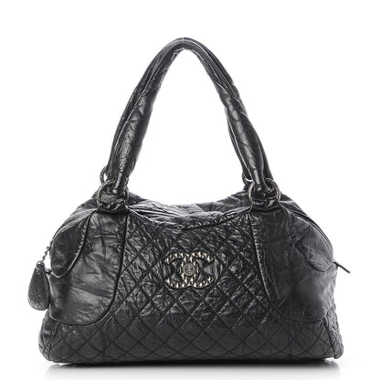 Chanel Aged Calfskin Coco Rider Bowling Bag Black 1 of 7