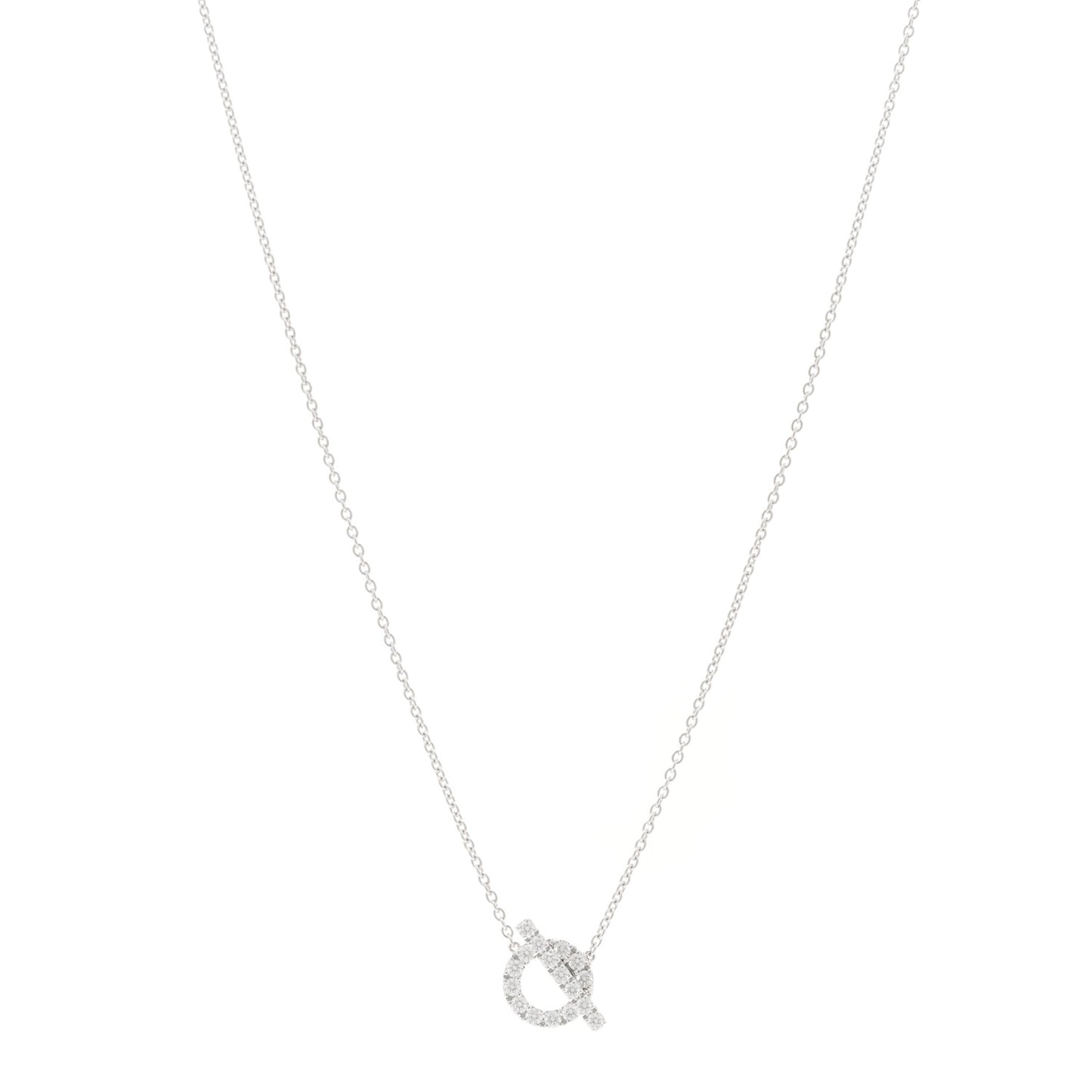 18K White Gold Diamond Finesse Pendant Necklace
