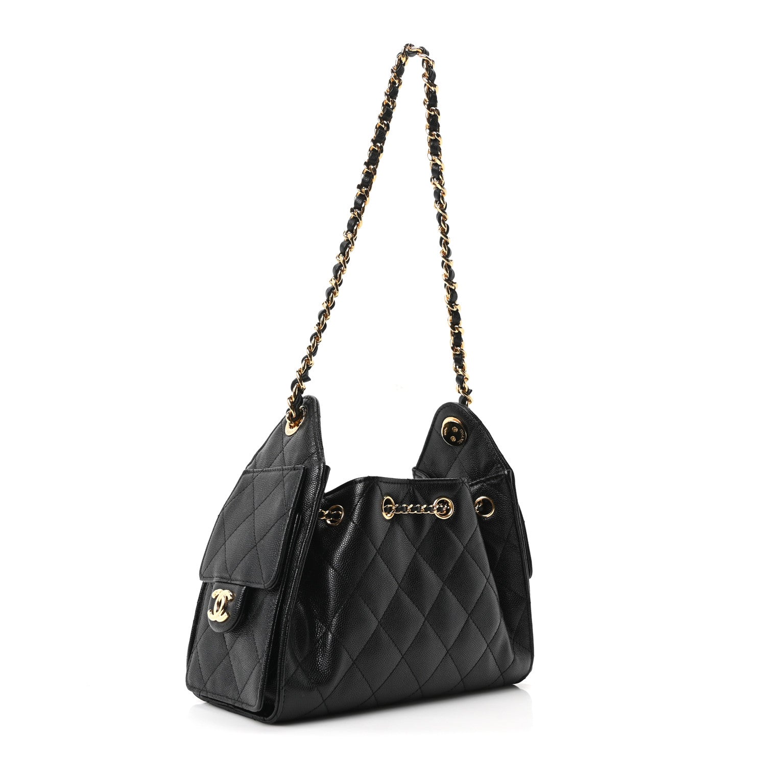 Chanel Caviar Quilted Mini Chanel 25 Handbag Black 3 of 10