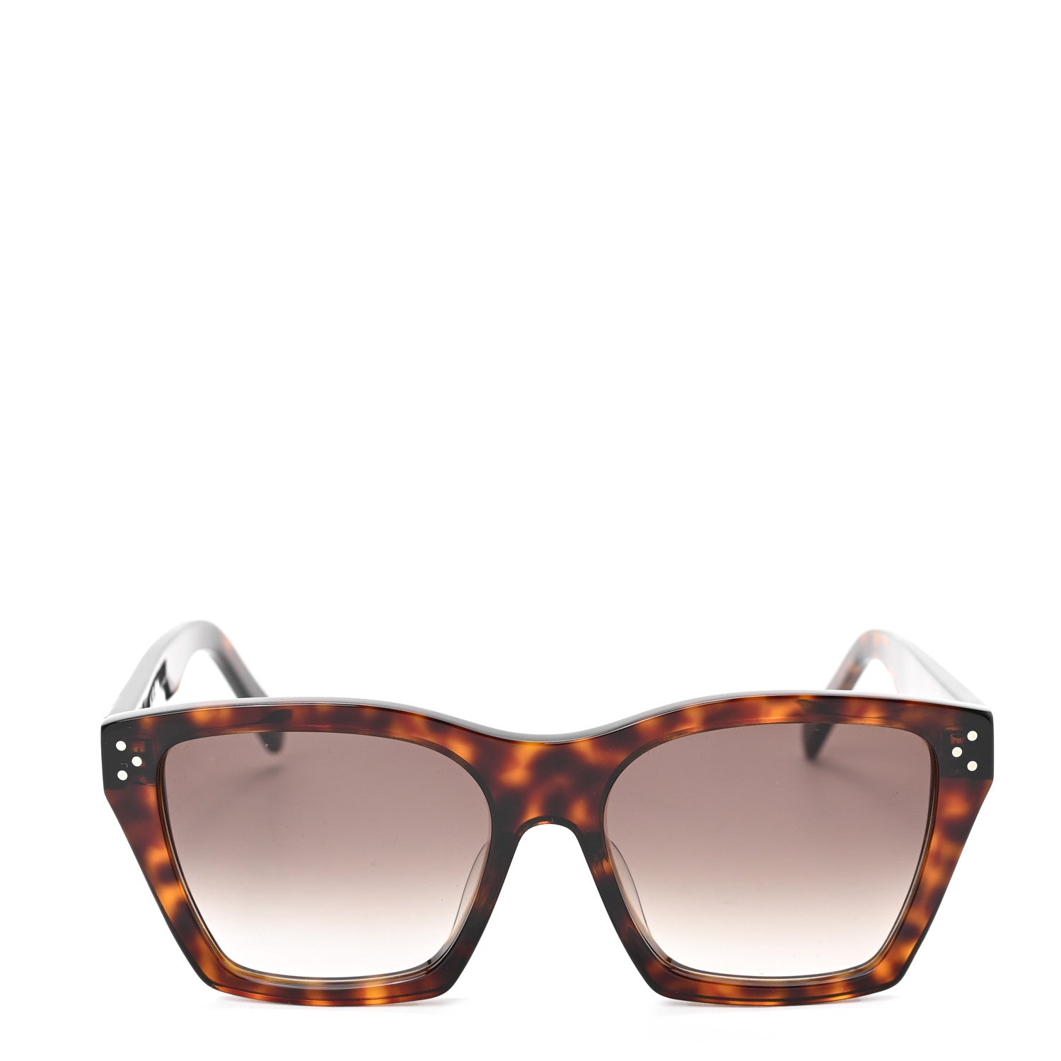 Celine Acetate Polarized Square Sunglasses CL40090I Havana 2 of 6