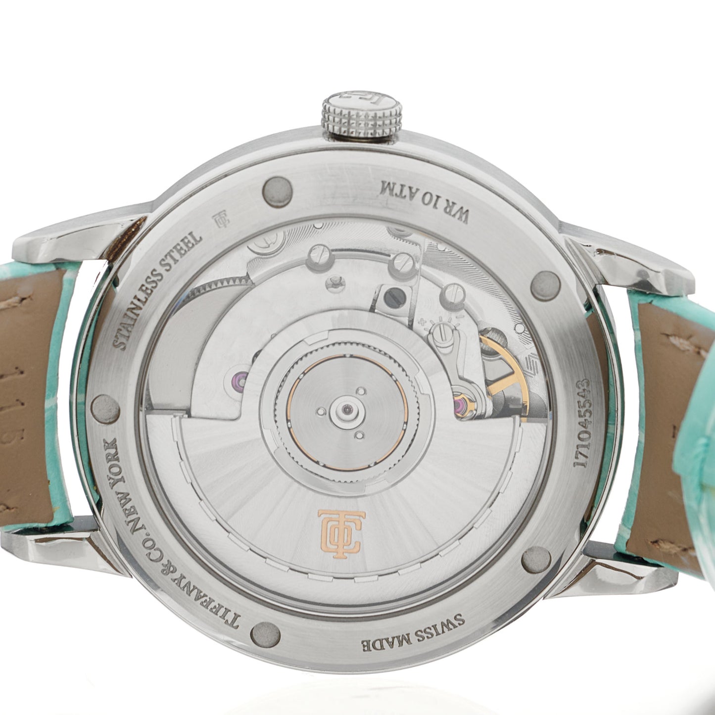 Stainless Steel Alligator Diamond 34mm CT60 3-Hand Automatic Watch White