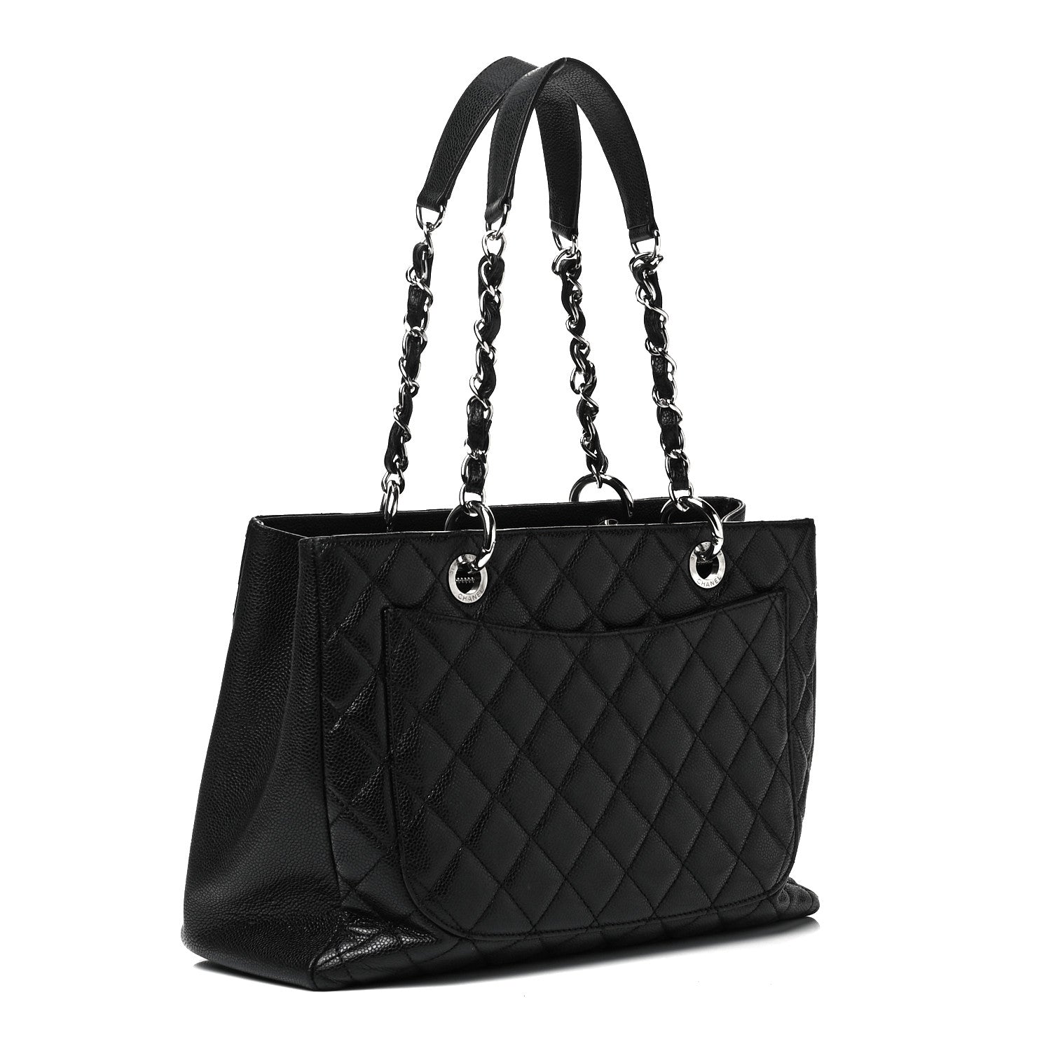 Chanel Caviar Quilted Grand Shopping Tote GST Black 3 of 9