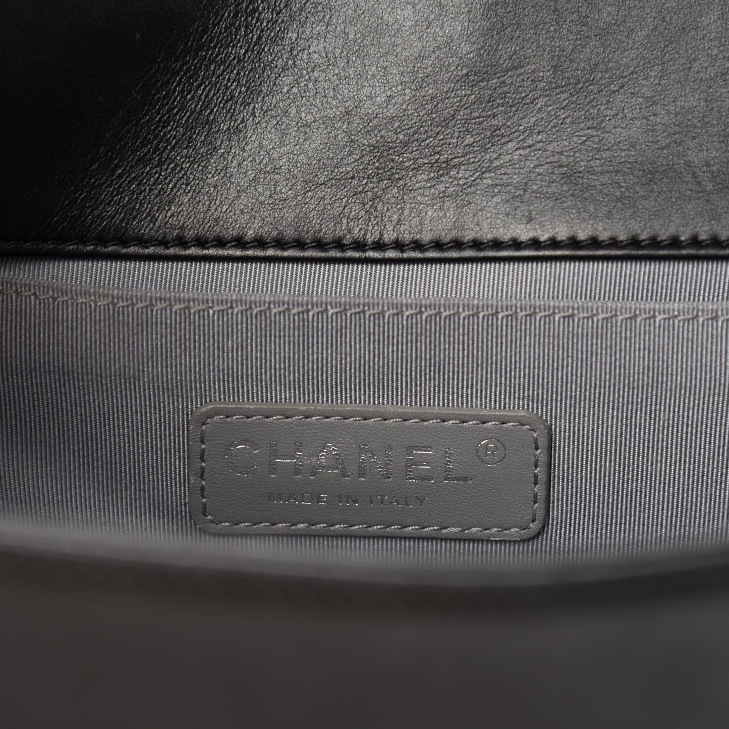 Calfskin Quilted Medium Boy Flap Black