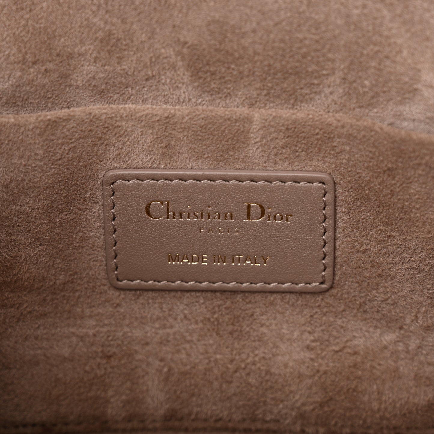 Lambskin Cannage Small Diortravel Vanity Case Warm Taupe