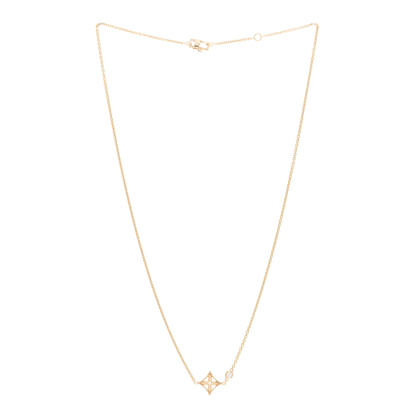 18K Yellow Gold Diamond Idylle Blossom Pendant Necklace