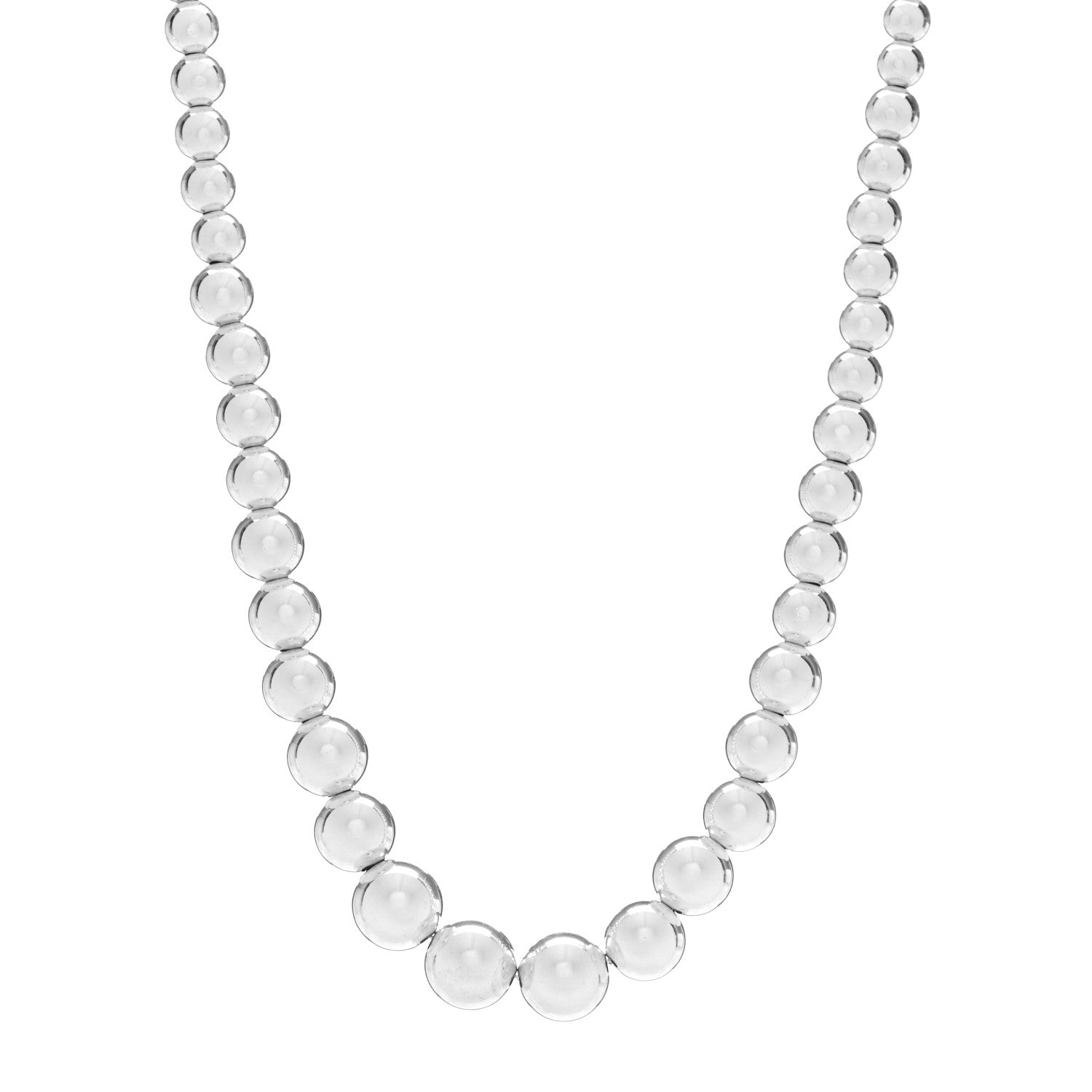 Tiffany Sterling Silver HardWear Graduated Ball Necklace 1 of 4