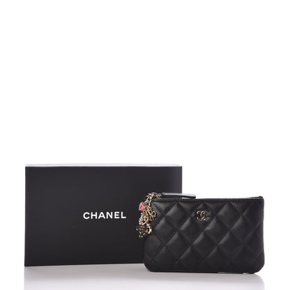 Chanel Lambskin Quilted Small Casino Cosmetic Case Black 8 of 8