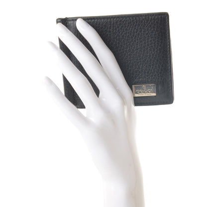 Gucci Calfskin Mens Money Clip Bi-Fold Wallet Black 2 of 7