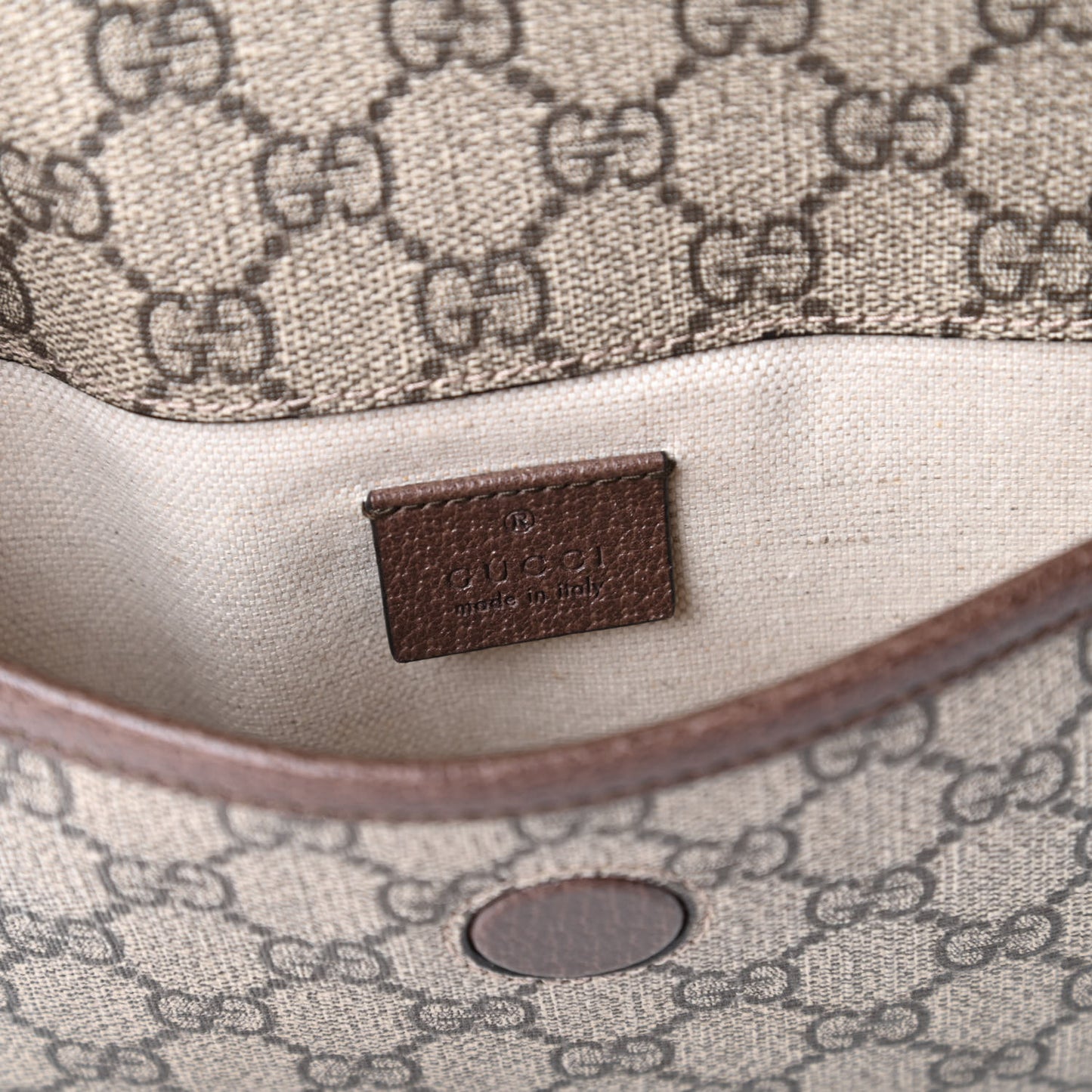 GG Supreme Monogram Neo Vintage Web Belt Bag Brown