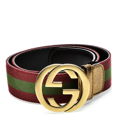 Gucci Canvas Web Interlocking G Belt 85 34 1 of 6