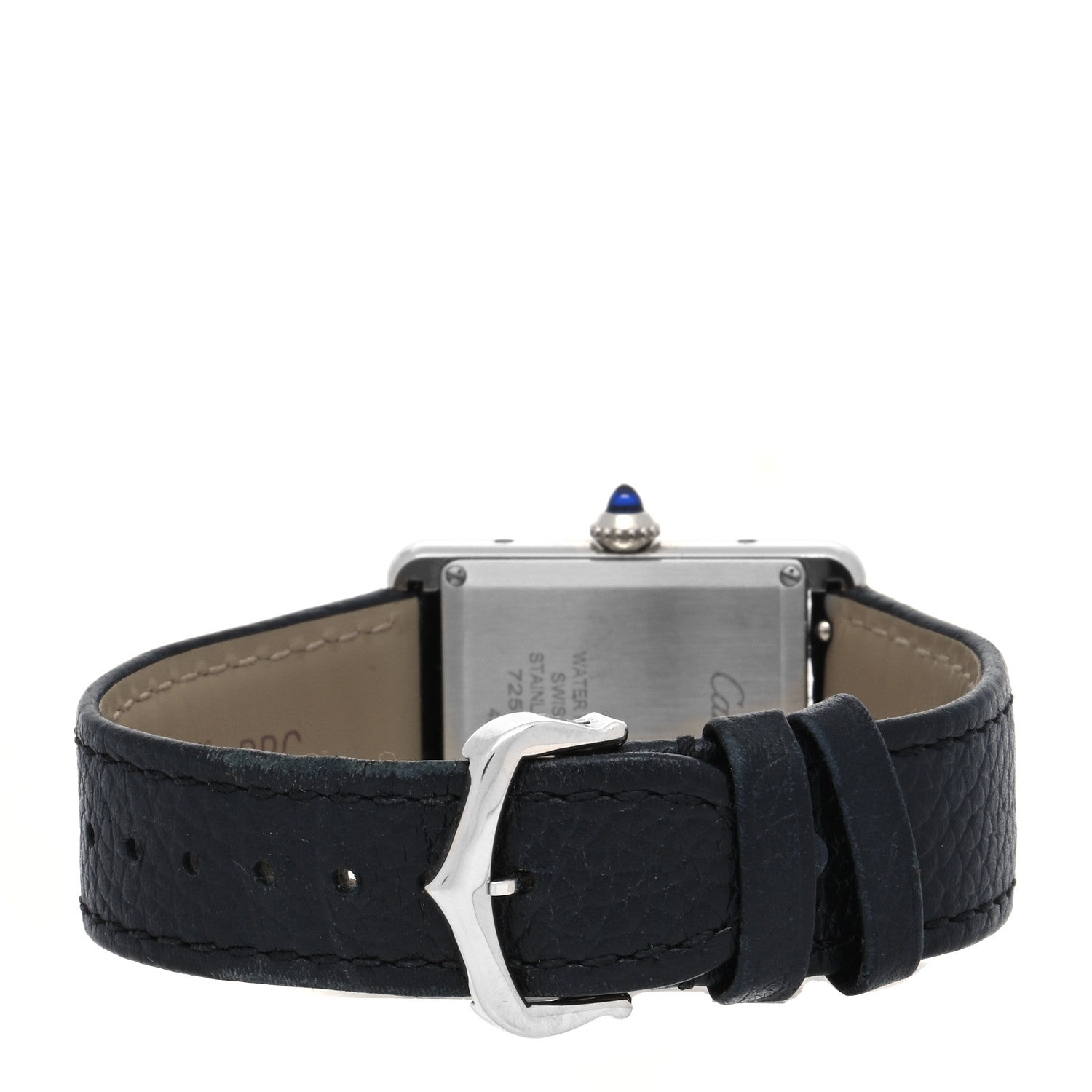 Cartier Stainless Steel Calfskin 25mm Must de Cartier Tank Quartz Watch 3 of 5