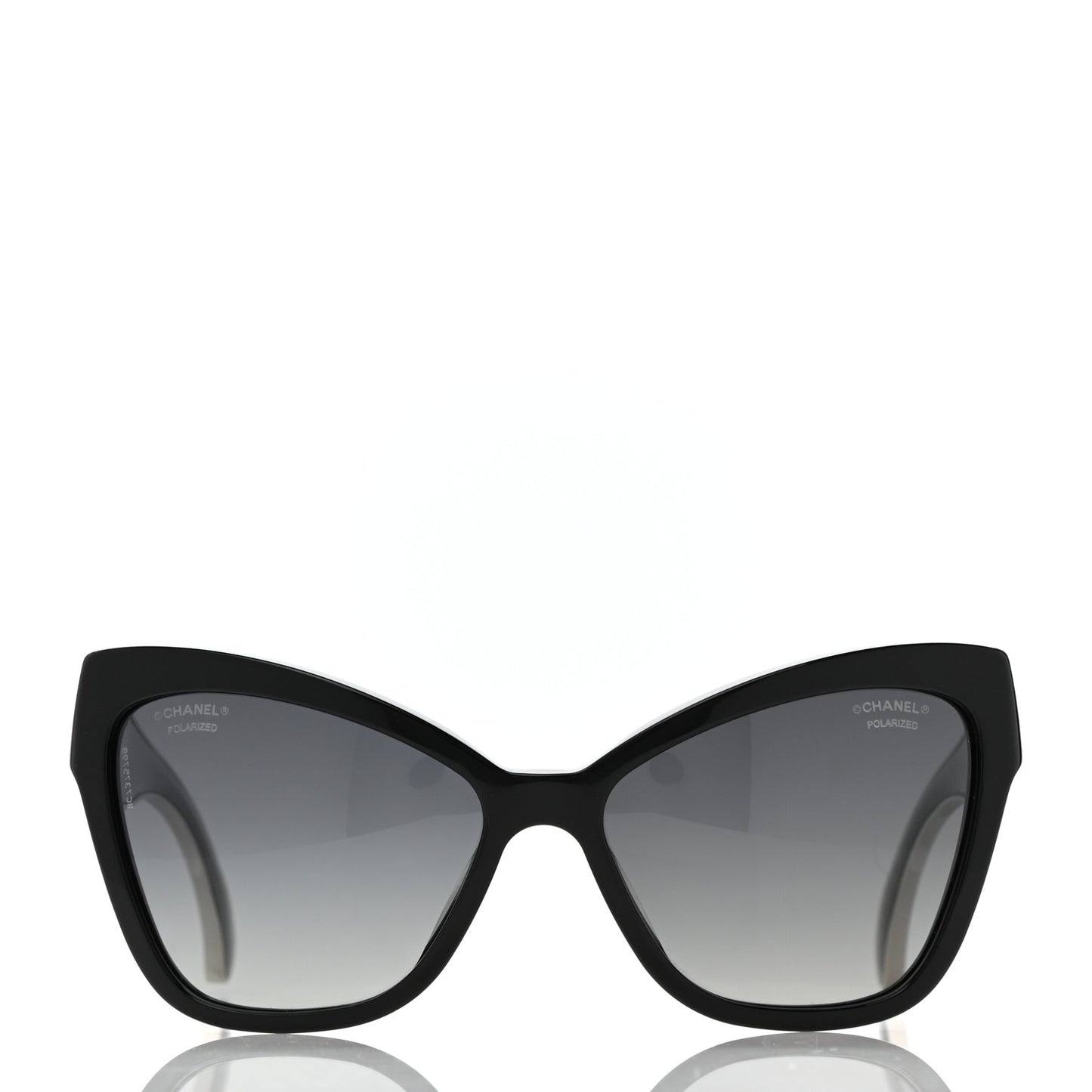 Acetate Polarized CC Cat Eye Sunglasses 5271-A Black