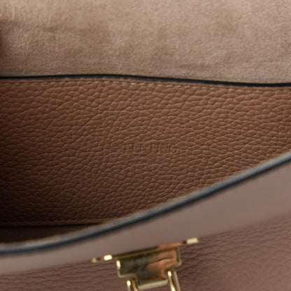 Valentino Garavani Pebbled Calfskin Medium Rockstud Flip Lock Crossbody Bag Poudre 8 of 9