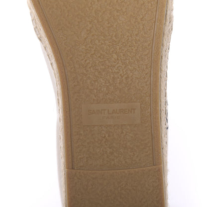 Saint Laurent Canvas Nappa Elba Light Logo Embroidered Espadrilles 38.5 Panna 8 of 10