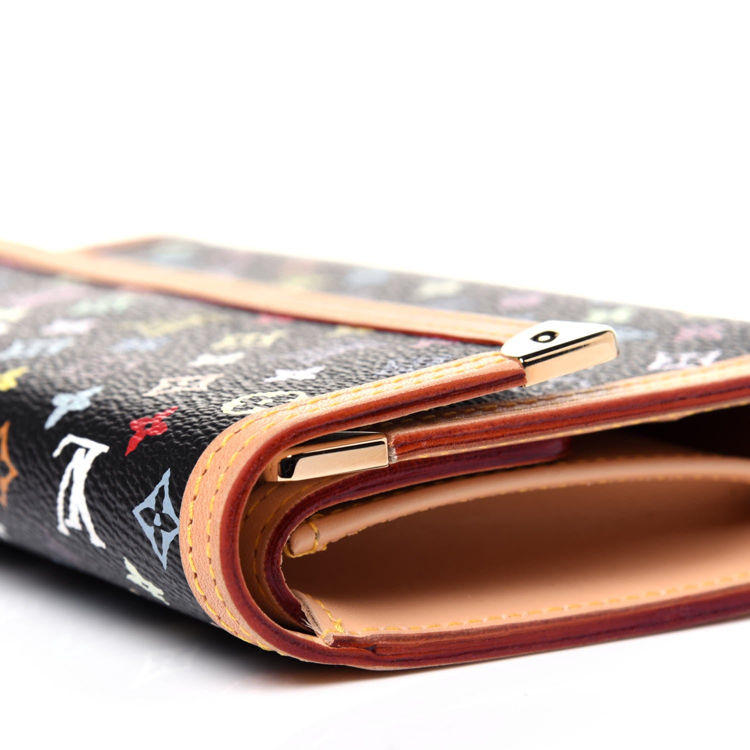 Louis Vuitton Monogram Multicolor Porte Tresor International Wallet Black 15 of 15