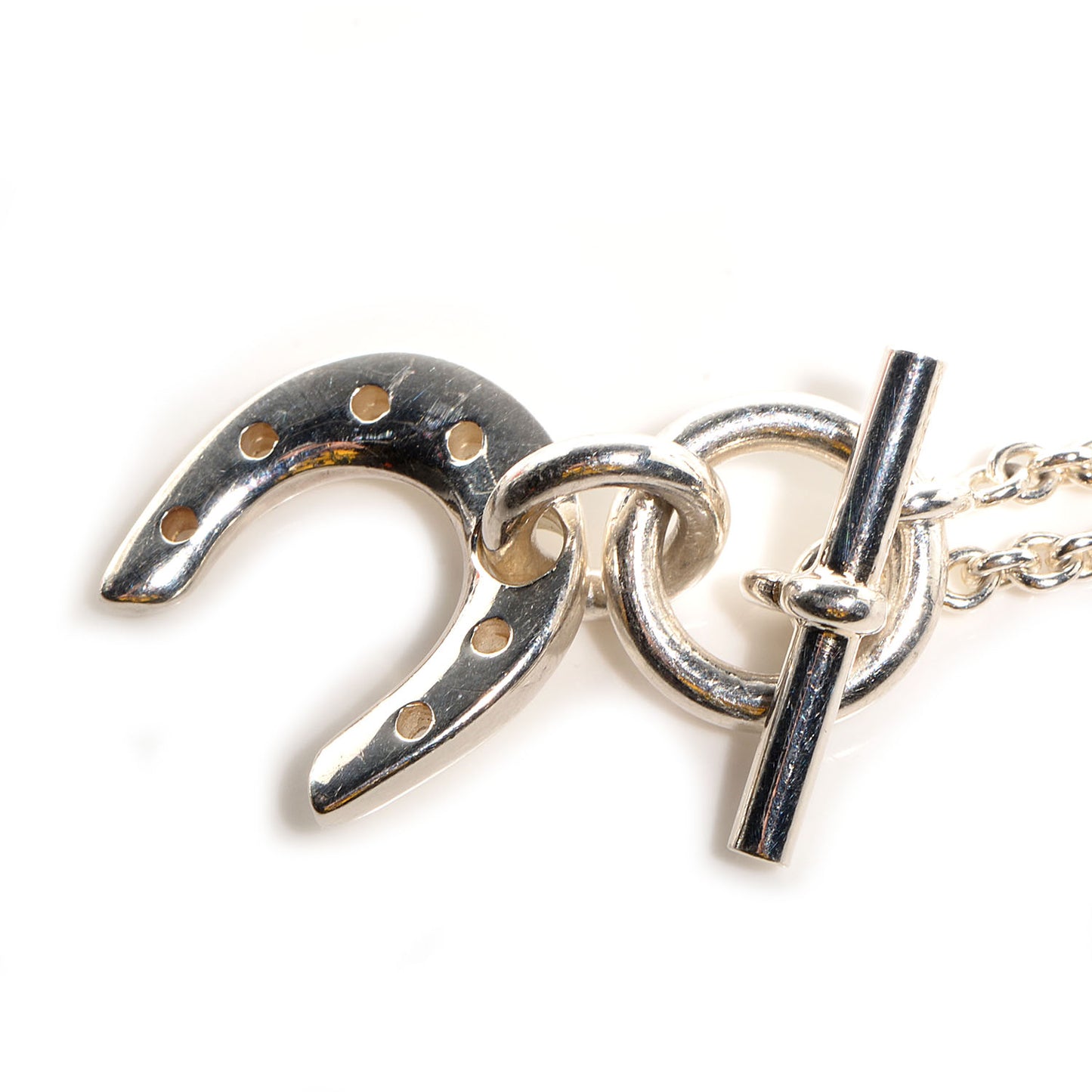 Sterling Silver Horseshoe Toggle Necklace