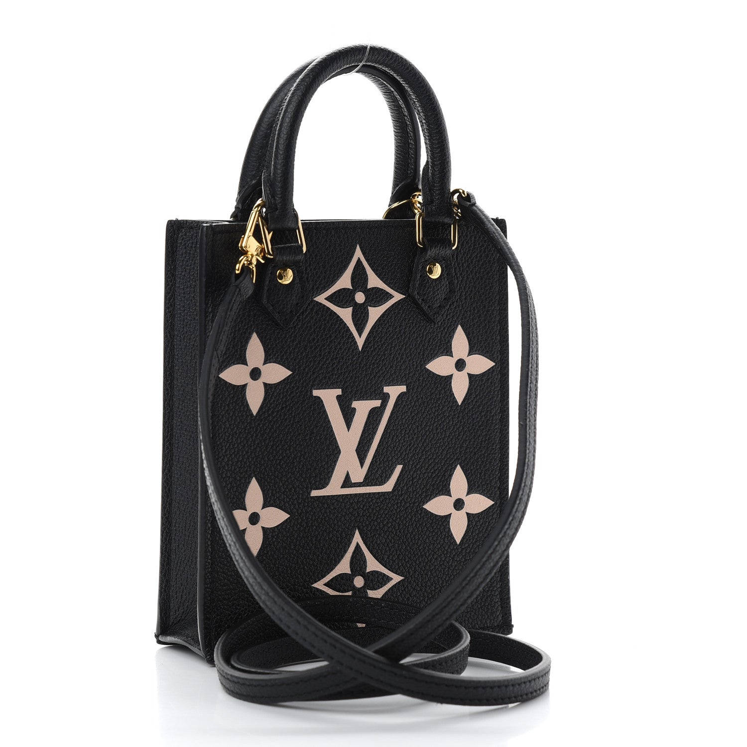 Louis Vuitton Empreinte Monogram Giant Petit Sac Plat Black Beige 3 of 8