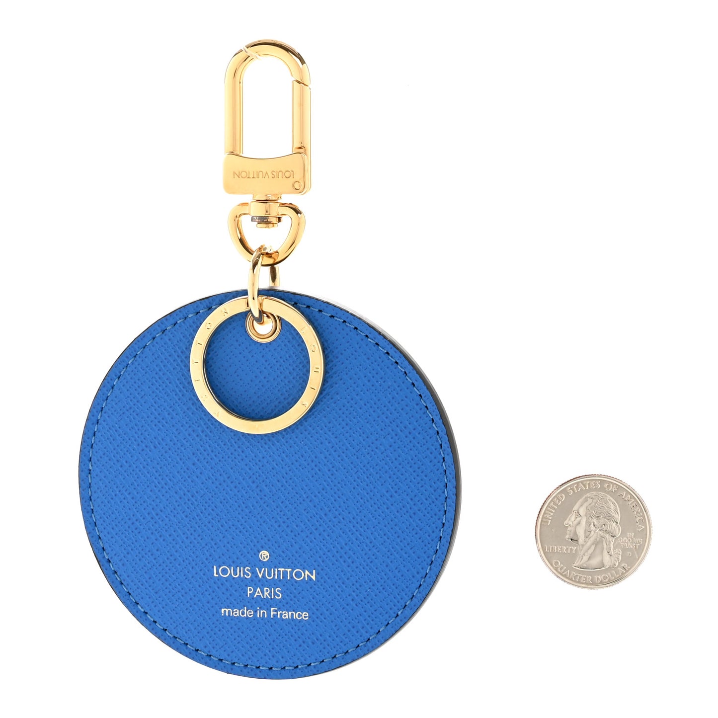 Monogram 2019 Christmas Animation Venice Bag Charm Key Ring Blue