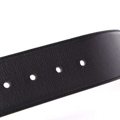 Gucci Moon Calfskin Nickel Buckle Belt 80 32 Black 3 of 5