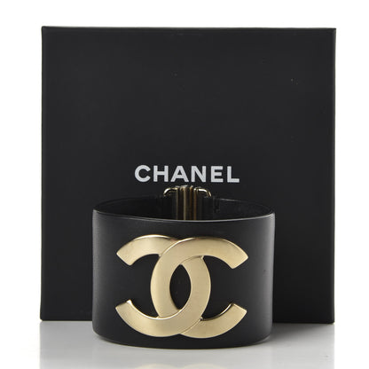 Chanel Calfskin CC Wide Cuff M Black 6 of 6