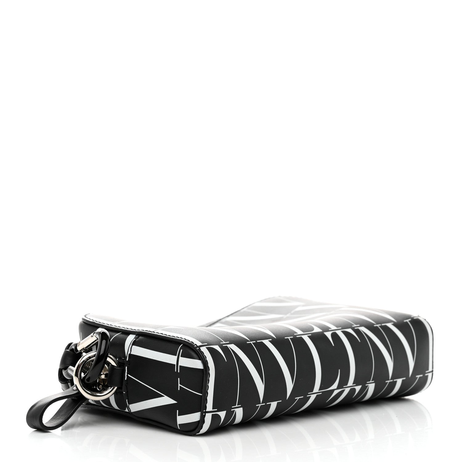 Valentino Garavani Calfskin VLTN Times Wash Bag Black White 4 of 6