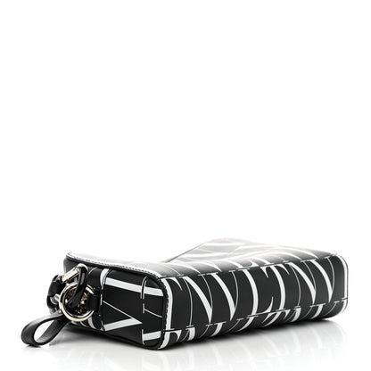 Valentino Garavani Calfskin VLTN Times Wash Bag Black White 4 of 6