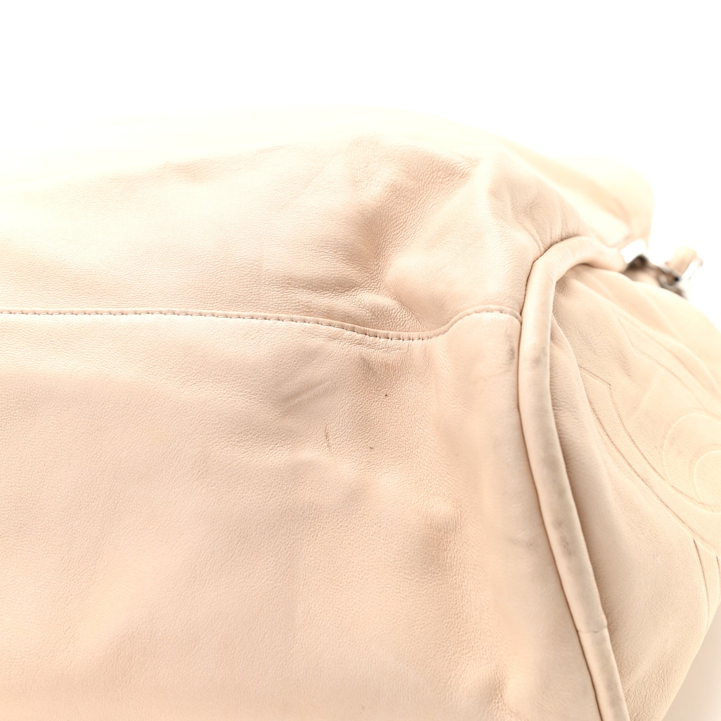 Lambskin Large Ultimate Soft Tote Beige