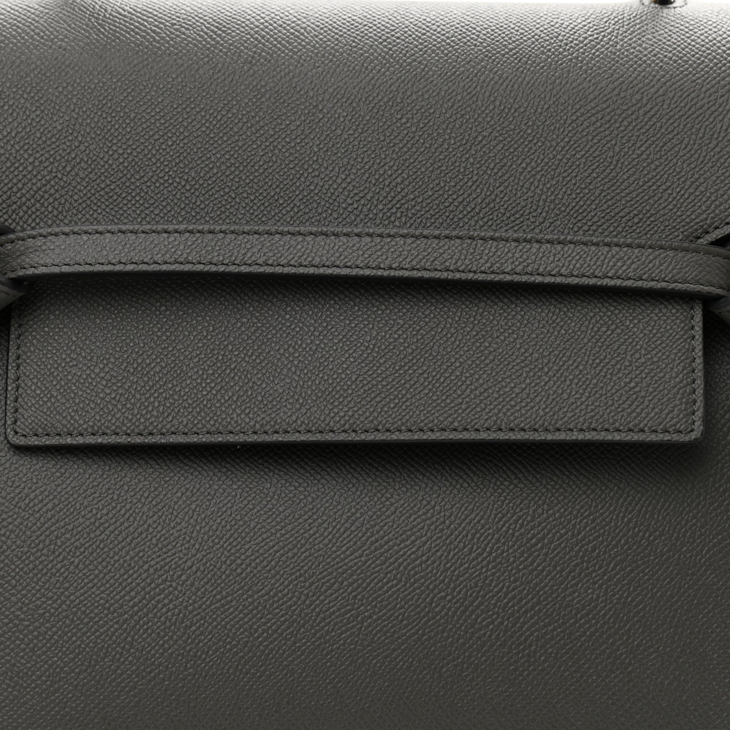 Grained Calfskin Mini Belt Bag Grey