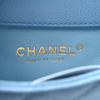 Chanel Shiny Caviar Pick Me Up Flap Belt Bag Light Blue 7 of 11