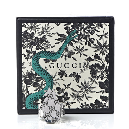 Gucci Sterling Silver GucciGhost Pineapple Ring 50 5.5 6 of 6
