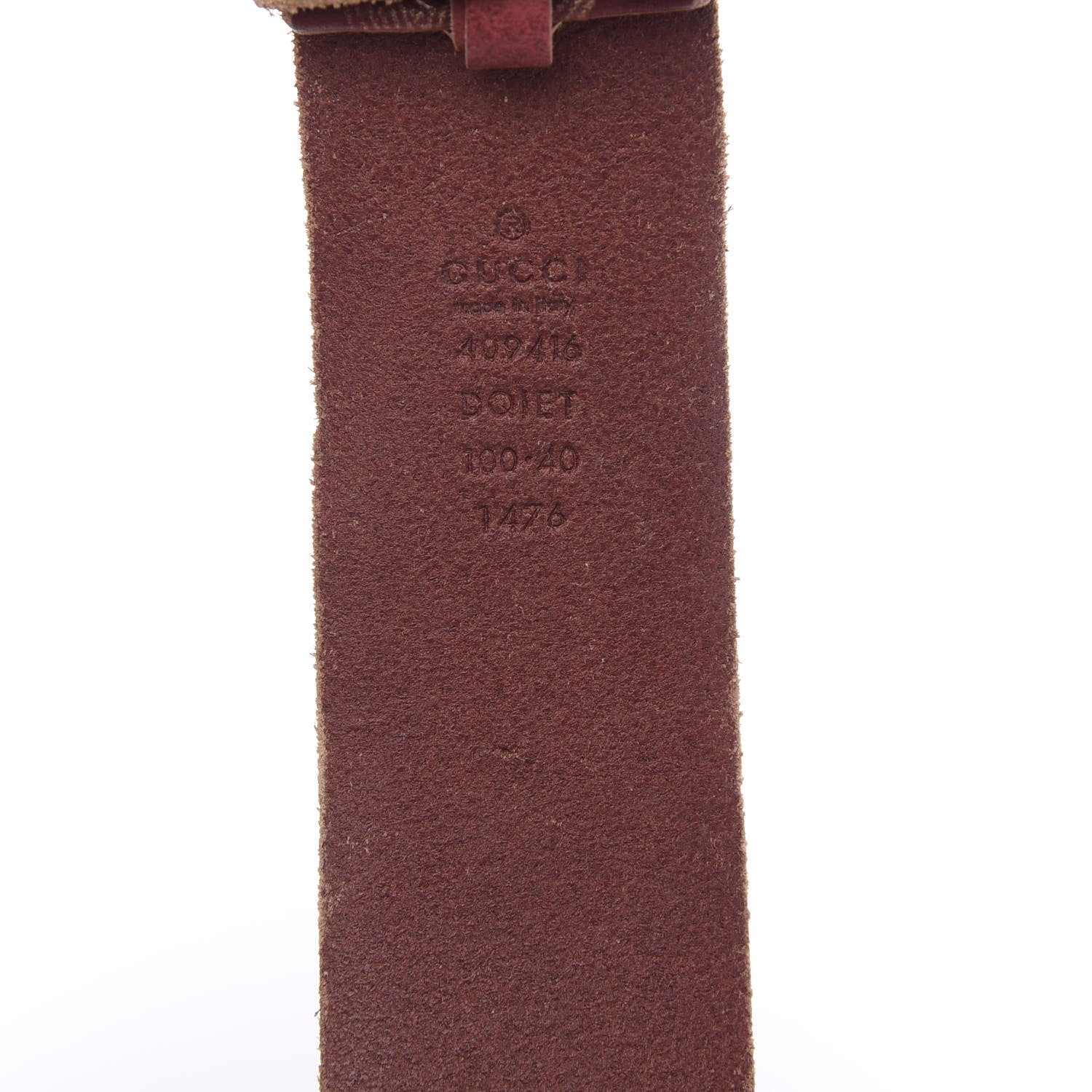 Gucci Faded Calfskin Leaf Print Double G 40mm Belt 100 40 Hibiscus Red Gold 4 of 5