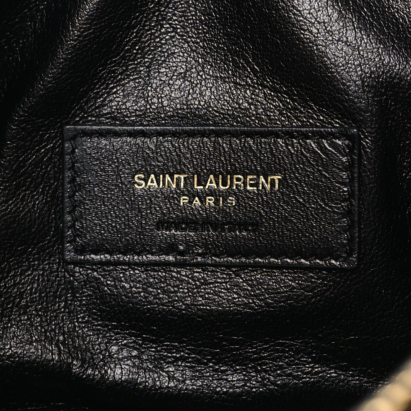Lambskin Quilted Gaby Zipped Pouch Black