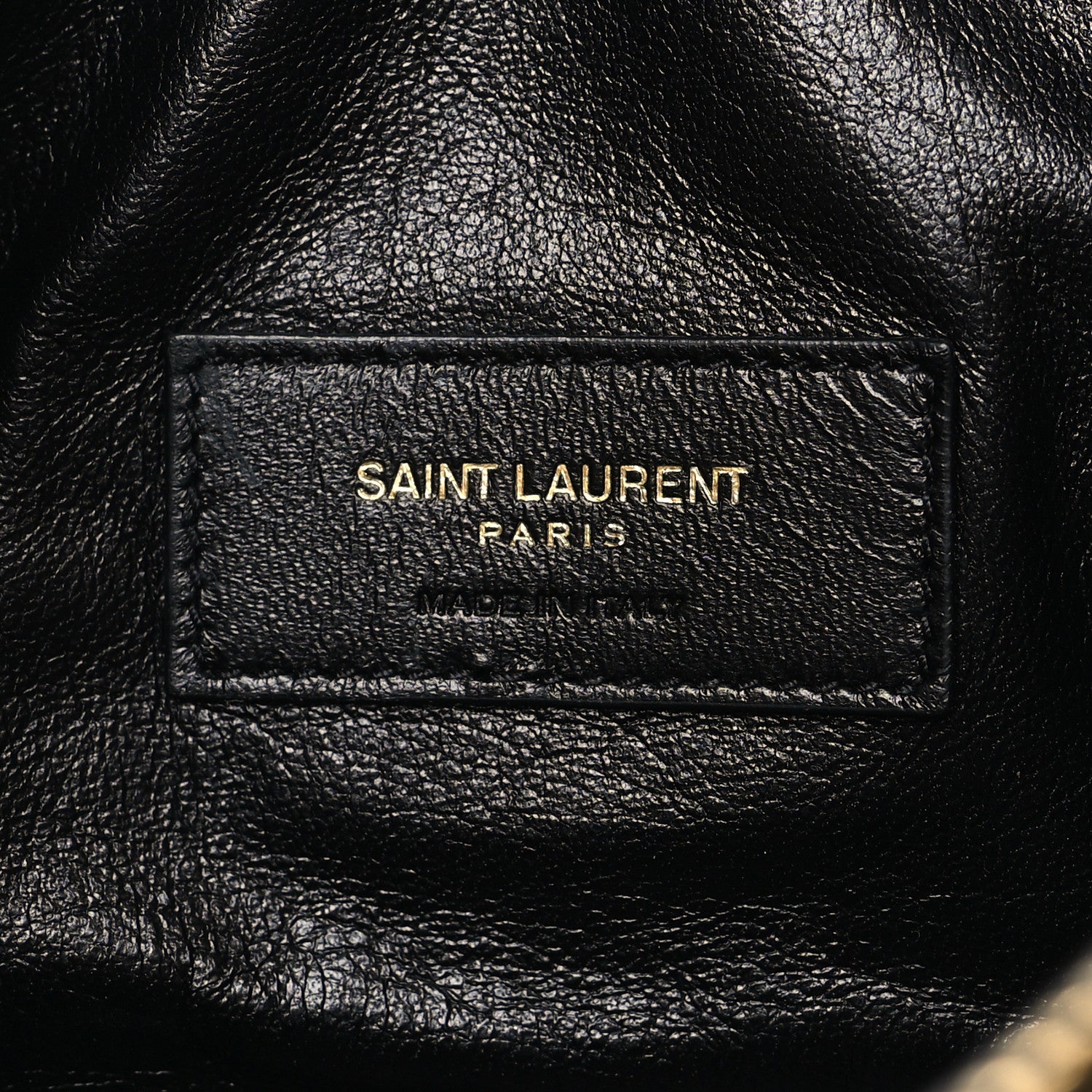 Saint Laurent Lambskin Quilted Gaby Zipped Pouch Black 6 of 13