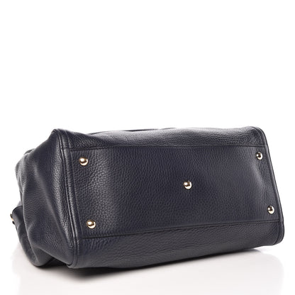 Gucci Pebbled Calfskin Medium Soho Shoulder Bag Blue 4 of 9