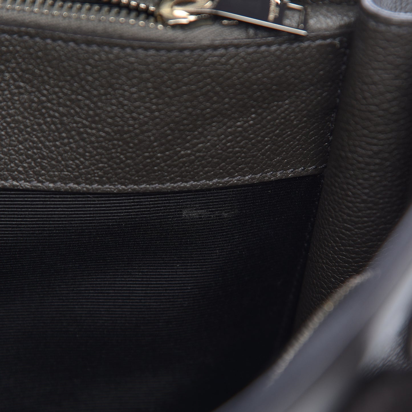 Grained Calfskin Small Sac De Jour Black