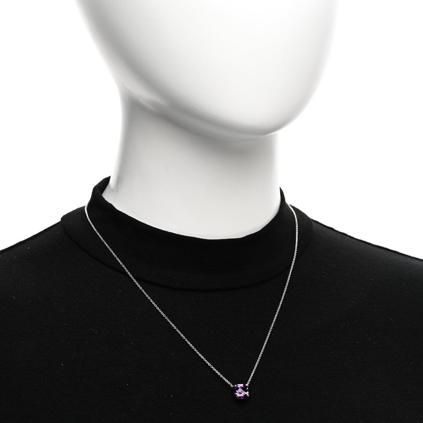 Sterling Silver Amethyst Sparklers Pendant Necklace