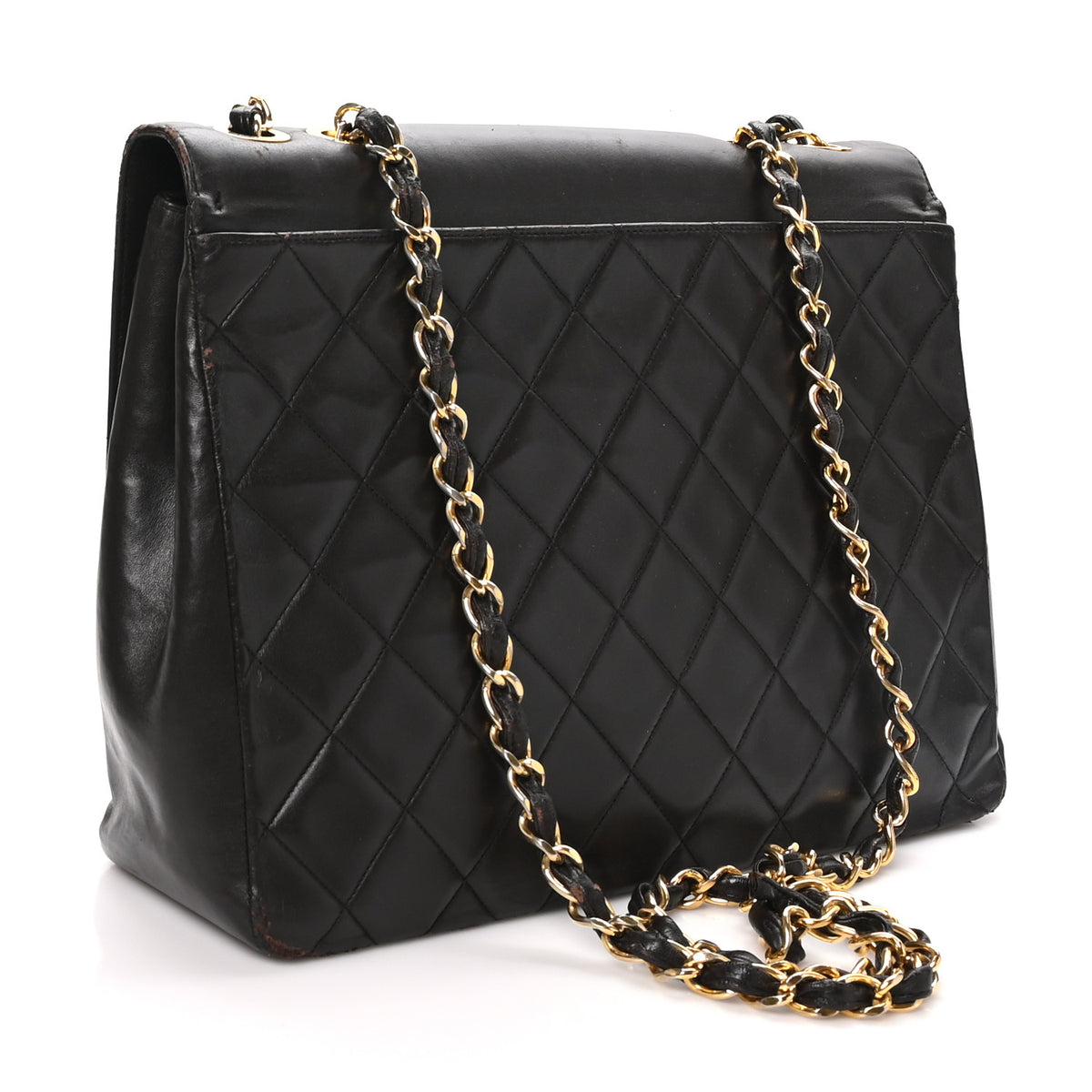 Chanel Lambskin Quilted CC Maxi Jumbo Single Flap Brown 5 of 30