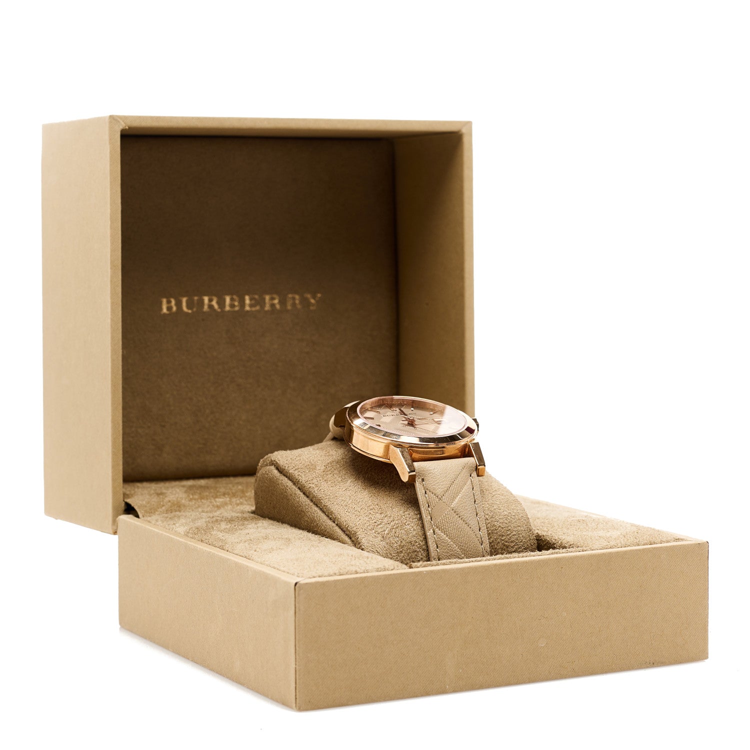 Burberry Stainless Steel Calfskin 34mm The City Quartz Watch Beige BU9154 5 of 5