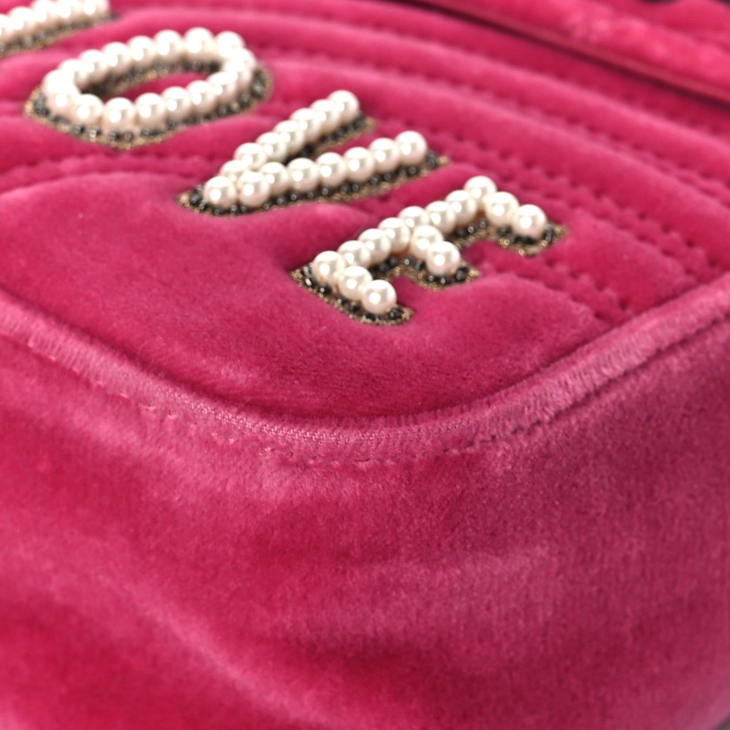 Velvet Matelasse Blind for Love Embroidered Medium GG Marmont Shoulder Bag Light Raspberry Rose Multicolor