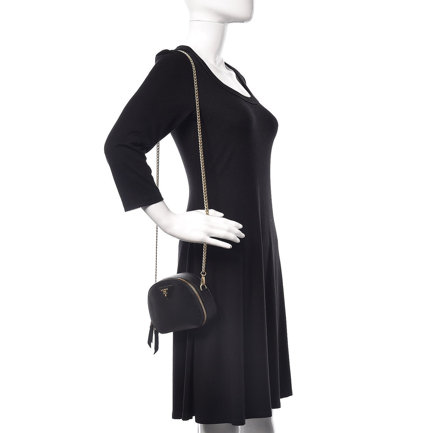 Saffiano Lux Odette Belt Bag Black