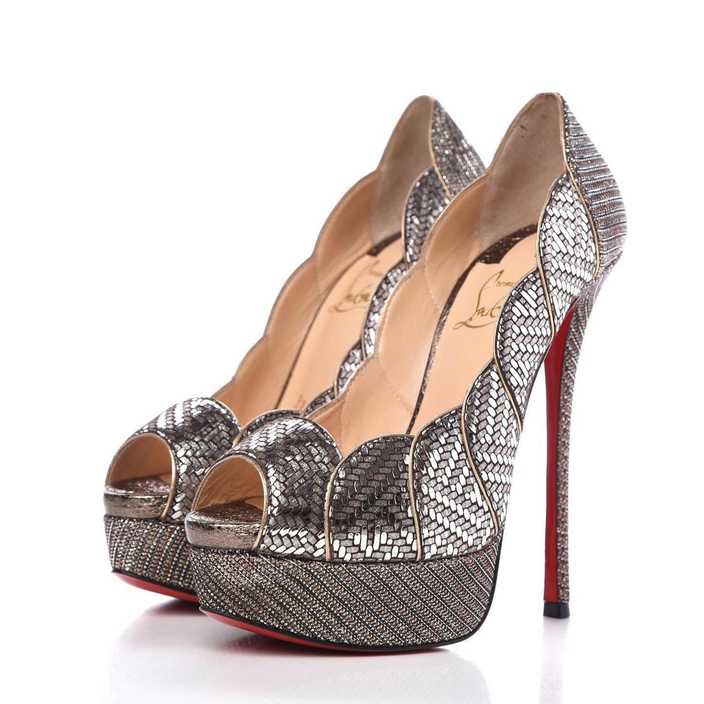 Glitter Specchio Torsatou 150 Pumps 35.5 Antic Silver