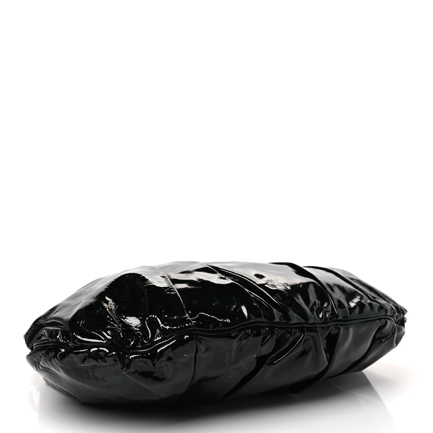 Patent Large Hysteria Top Handle Bag Black