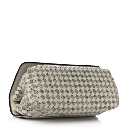 Bottega Veneta Nappa Ayers Intrecciato Checker Olimpia Knot Bag Mist Black 3 of 8