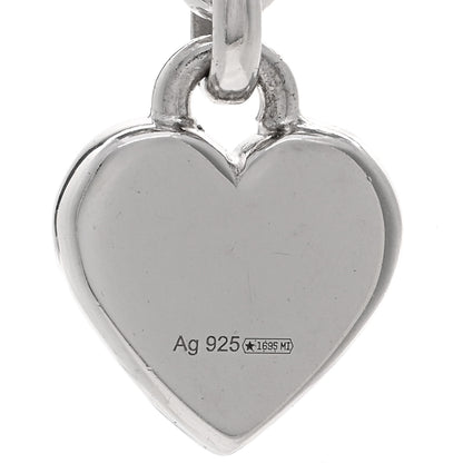 Gucci Sterling Silver Trademark Heart Pendant Necklace 4 of 4